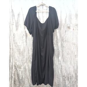 Old Navy NWT Milkmaid Peasant Smocked Gypsy Boho Midi Black Dress Women's 4X